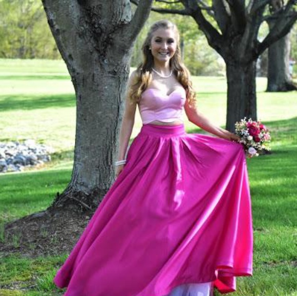 Rachel Allan 2 Piece Prom Dress - Picture 2 of 6